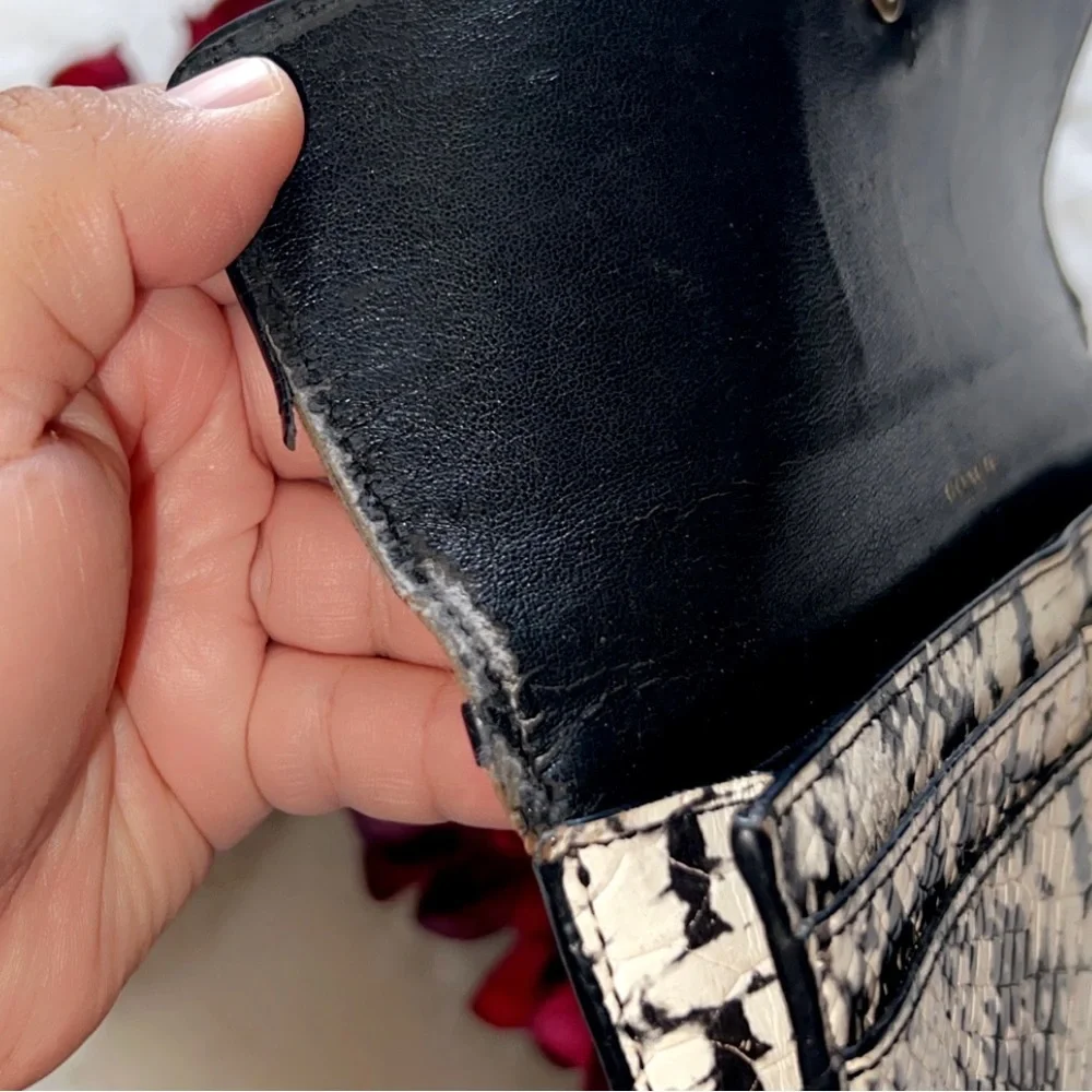 COACH Snake Print Leather Wallet